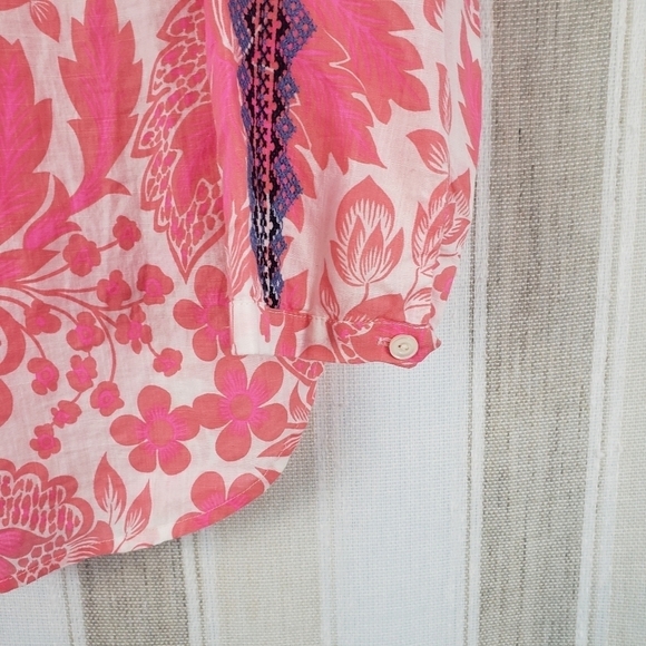 J. Crew Floral Boho Blouse Pink Size‎ XS/Small - Picture 3 of 11